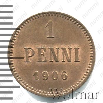 1 пенни 1906 - Реверс