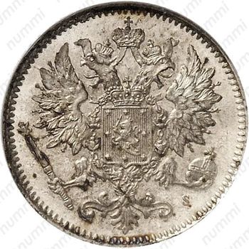 25 пенни 1875, S - Аверс