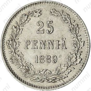 25 пенни 1889, L - Реверс