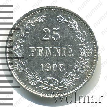 25 пенни 1908, L - Реверс
