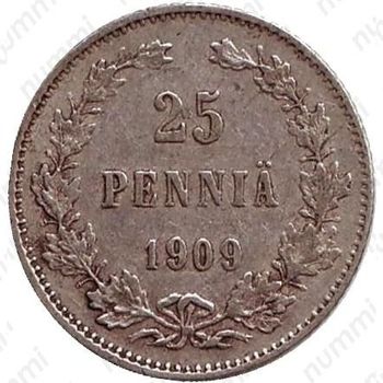 25 пенни 1909, L - Реверс