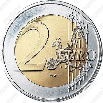2 евро 2002, регулярный чекан Австрии - Реверс