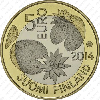 5 евро 2014, дикая природа - Аверс
