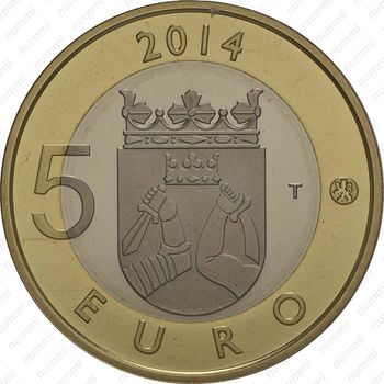 5 евро 2014, кукушка - Реверс
