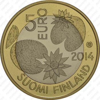 5 евро 2014, вода - Аверс