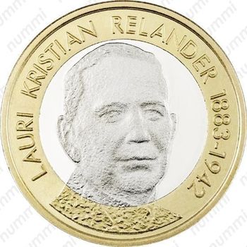 5 евро 2016, Лаури Кристиан Реландер - Реверс