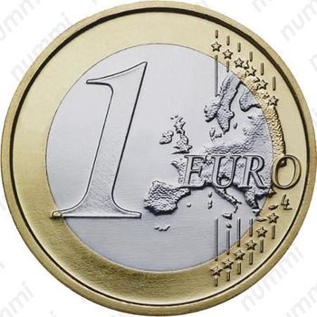 1 евро 2009, регулярный чекан Словакии - Реверс