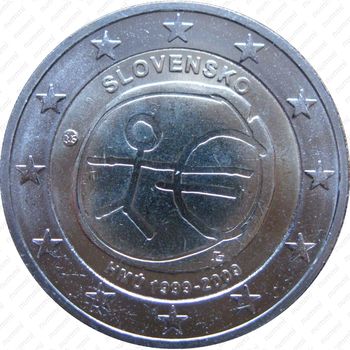 2 евро 2009, 10 лет союзу (Словакия) - Аверс