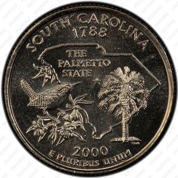 25 центов 2000, Южная Каролина - Реверс