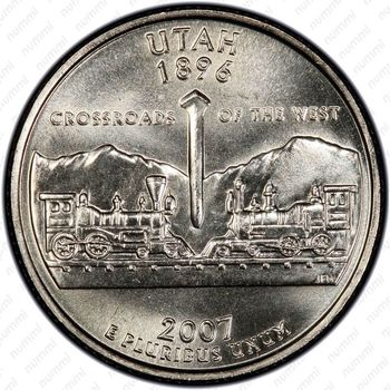 25 центов 2007, Юта - Реверс