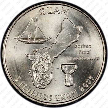 25 центов 2009, Гуам - Реверс