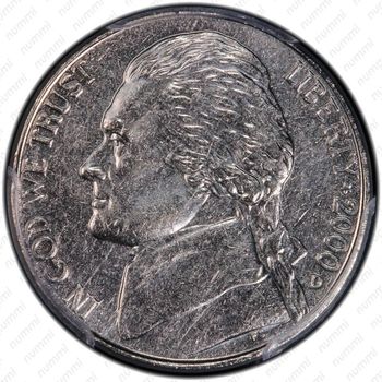 5 центов 2000, Томас Джефферсон - Аверс