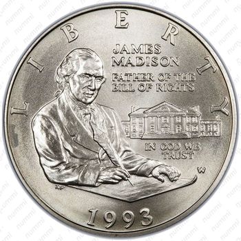 50 центов 1993, Джеймс Мэдисон - Аверс