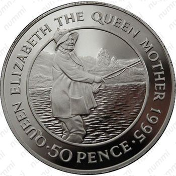 50 пенсов 1995, королева-мать