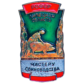 Знак «Мастеру свиноводства Курская область»