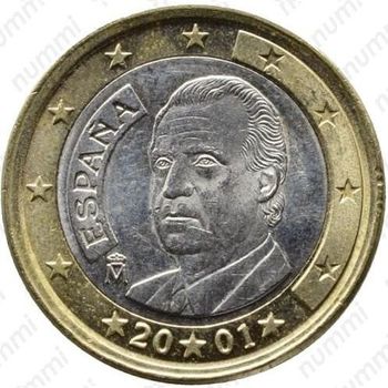 1 евро 2001, M - Аверс