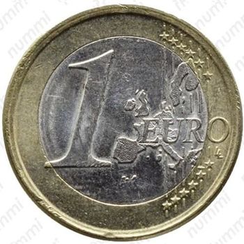 1 евро 2001, M - Реверс