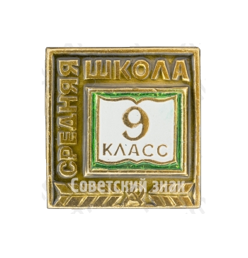 Знак ученика 9 класса средней школы 