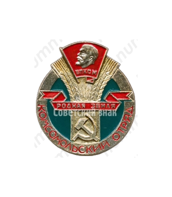 Знак «Комсомольский отряд «Родная земля». ВЛКСМ»