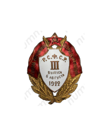 Знак «Школа комсостава Петроградской губернской милиции. III выпуск»