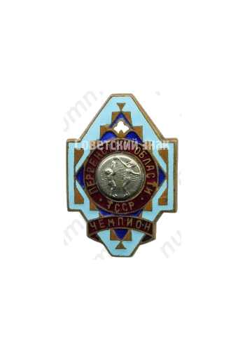 Знак чемпиона в первенстве области Туркменской ССР. Волейбол 