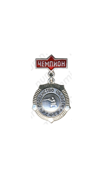 Знак чемпиона первенства области РСФСР. Стрельба 