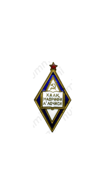 Знак «Отличник народного просвещения Узбекской ССР»