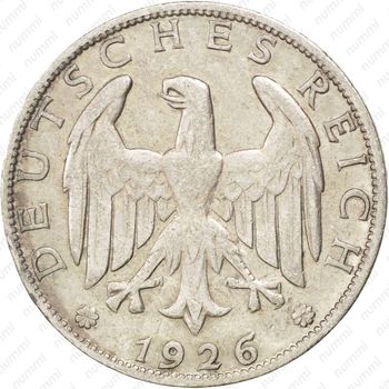 1 рейхсмарка 1926, A, знак монетного двора "A" — Берлин [Германия] - Аверс