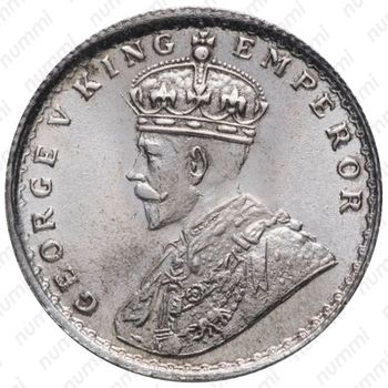 1 рупия 1917, ♦, знак монетного двора: "♦" - Бомбей [Индия] - Аверс