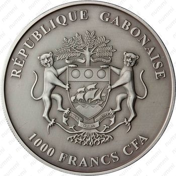 1000 франков 2013, лев [Габон] - Аверс