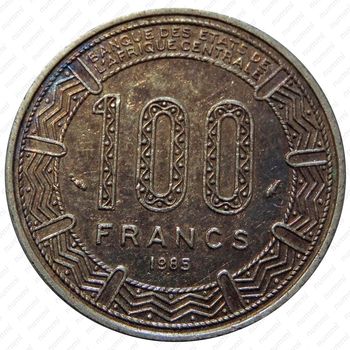 100 франков 1985 [Габон] - Реверс